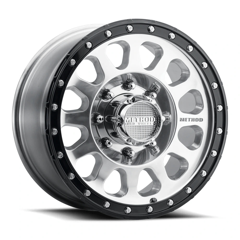 Method MR315 Wheel – 18x9, +18 mm Offset, 8x170, Polished with Gloss Black Lip - Method Wheels MRWMR315890871718