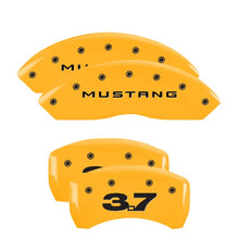 Load image into Gallery viewer, MGP 4 Caliper Covers Engraved Front 2015/Mustang Engraved Rear 2015/50 Red finish silver ch - Black Ops Auto Works