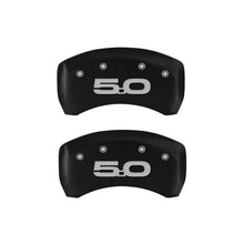 Load image into Gallery viewer, MGP 4 Caliper Covers Engraved Front 2015/Mustang Engraved Rear 2015/50 Red finish silver ch - Black Ops Auto Works