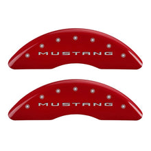 Load image into Gallery viewer, MGP 4 Caliper Covers Engraved Front 2015/Mustang Engraved Rear 2015/Bar &amp; Pony Red/Silve 19in. Min - Black Ops Auto Works