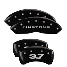 Load image into Gallery viewer, MGP 4 Caliper Covers Engraved Front 2015/Mustang Engraved Rear 2015/GT Yellow finish black ch - Black Ops Auto Works