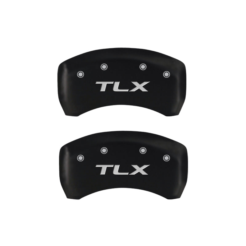 MGP 4 Caliper Covers Engraved Front Acura Engraved Rear TLX Red finish silver ch - Black Ops Auto Works