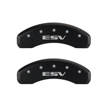 Load image into Gallery viewer, MGP 4 Caliper Covers Engraved Front Escalade Engraved Rear ESV Red finish silver ch - Black Ops Auto Works