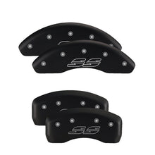 Load image into Gallery viewer, MGP 4 Caliper Covers Engraved Front Gen 5/Camaro Engraved Rear Gen 5/RS Red finish silver ch - Black Ops Auto Works