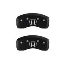 Load image into Gallery viewer, MGP 4 Caliper Covers Engraved Front Honda Engraved Rear H Logo Red finish silver ch - Black Ops Auto Works
