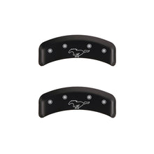 Load image into Gallery viewer, MGP 4 Caliper Covers Engraved Front Mustang Engraved Rear Pony Red finish silver ch - Black Ops Auto Works