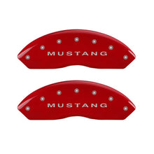 Load image into Gallery viewer, MGP 4 Caliper Covers Engraved Front Mustang Engraved Rear S197/Bar &amp; Pony Red finish silver ch - Black Ops Auto Works