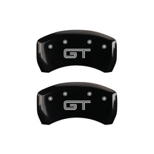 Load image into Gallery viewer, MGP 4 Caliper Covers Engraved Front Mustang Engraved Rear S197/GT Black finish silver ch - Black Ops Auto Works