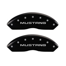 Load image into Gallery viewer, MGP 4 Caliper Covers Engraved Front Mustang Engraved Rear SN95/GT Black finish silver ch - Black Ops Auto Works