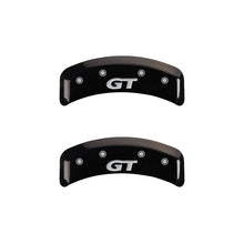 Load image into Gallery viewer, MGP 4 Caliper Covers Engraved Front Mustang Engraved Rear SN95/GT Black finish silver ch - Black Ops Auto Works