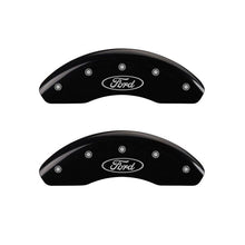 Load image into Gallery viewer, MGP 4 Caliper Covers Engraved Front Mustang Engraved Rear SN95/GT Black finish silver ch - Black Ops Auto Works