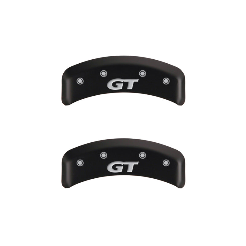 MGP 4 Caliper Covers Engraved Front Mustang Engraved Rear SN95/GT Red finish silver ch - Black Ops Auto Works