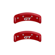 Load image into Gallery viewer, MGP 4 Caliper Covers Engraved Front Mustang Engraved Rear SN95/GT Red finish silver ch - Black Ops Auto Works