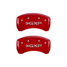 Load image into Gallery viewer, MGP 4 Caliper Covers Engraved Front Pontiac Engraved Rear GXP Red finish silver ch - Black Ops Auto Works
