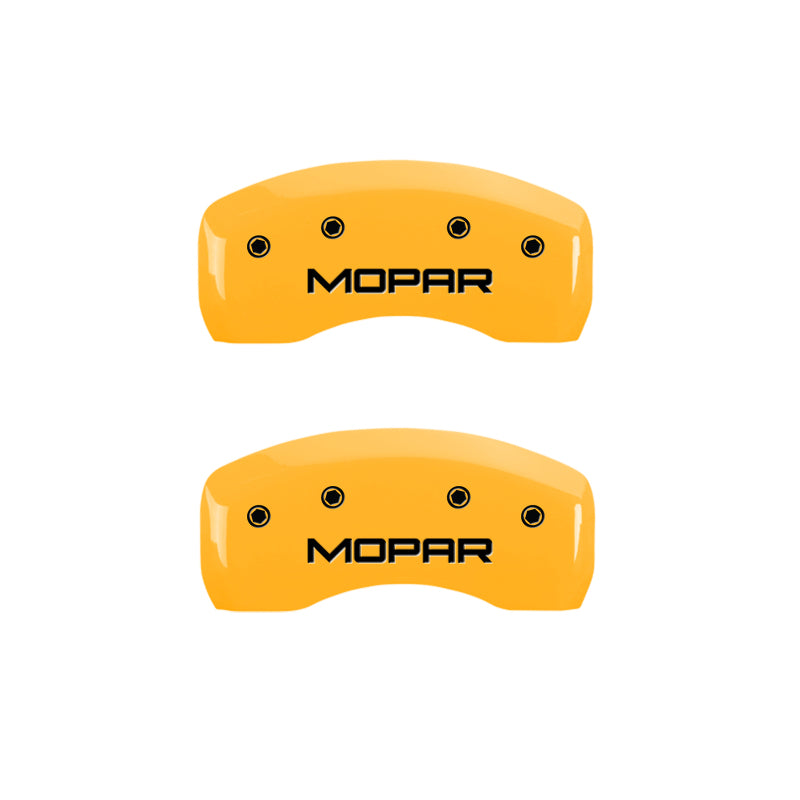 MGP 4 Caliper Covers Engraved Front & Rear 300 Black finish silver ch - Black Ops Auto Works