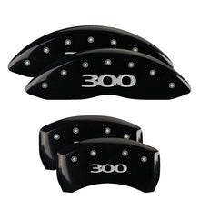 Load image into Gallery viewer, MGP 4 Caliper Covers Engraved Front &amp; Rear 300 Black finish silver ch - Black Ops Auto Works
