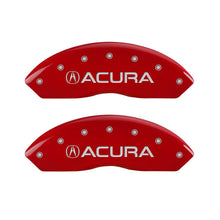Load image into Gallery viewer, MGP 4 Caliper Covers Engraved Front &amp; Rear Acura Red finish silver ch - Black Ops Auto Works