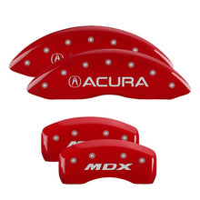 Load image into Gallery viewer, MGP 4 Caliper Covers Engraved Front &amp; Rear Acura Red finish silver ch - Black Ops Auto Works