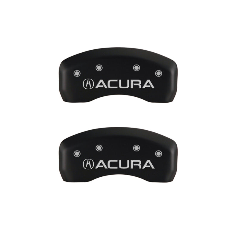 MGP 4 Caliper Covers Engraved Front & Rear Acura Red finish silver ch - Black Ops Auto Works