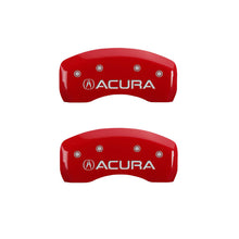 Load image into Gallery viewer, MGP 4 Caliper Covers Engraved Front &amp; Rear Acura Red finish silver ch - Black Ops Auto Works