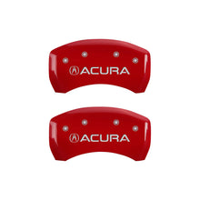 Load image into Gallery viewer, MGP 4 Caliper Covers Engraved Front &amp; Rear Acura Red finish silver ch - Black Ops Auto Works