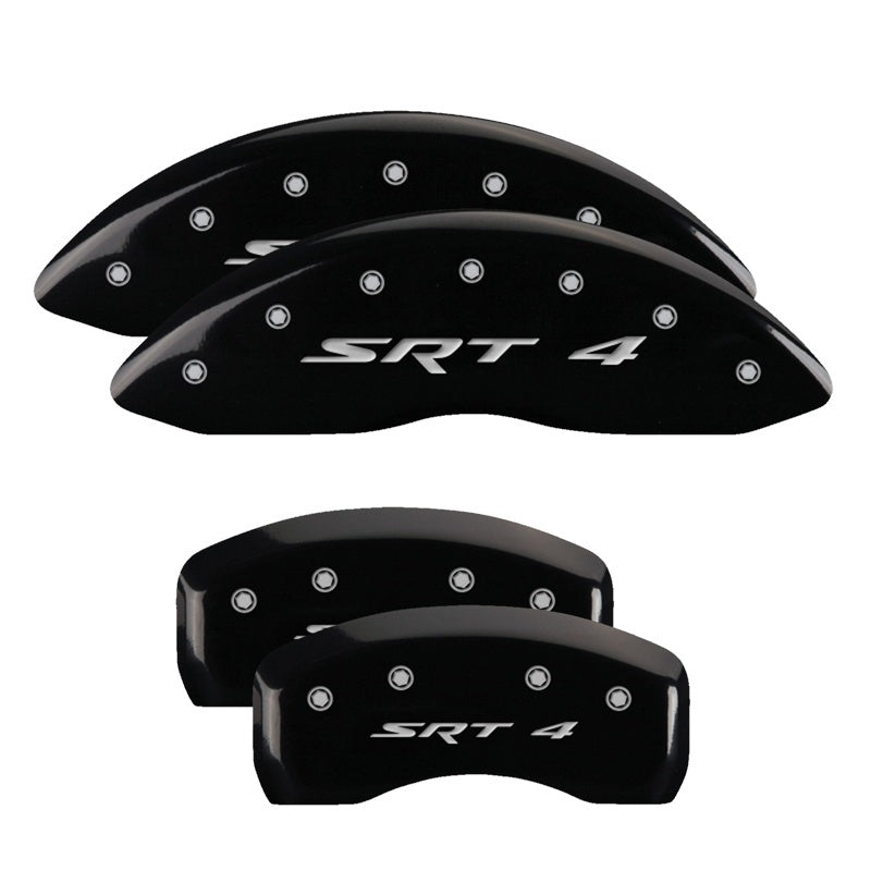 MGP 4 Caliper Covers Engraved Front & Rear C6/Corvette Black finish silver ch - Black Ops Auto Works
