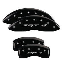 Load image into Gallery viewer, MGP 4 Caliper Covers Engraved Front &amp; Rear C6/Corvette Black finish silver ch - Black Ops Auto Works