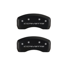 Load image into Gallery viewer, MGP 4 Caliper Covers Engraved Front &amp; Rear C6/Corvette Red finish silver ch - Black Ops Auto Works