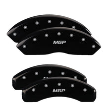 Load image into Gallery viewer, MGP 4 Caliper Covers Engraved Front &amp; Rear Escalade Black finish silver ch - Black Ops Auto Works