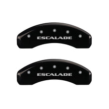 Load image into Gallery viewer, MGP 4 Caliper Covers Engraved Front &amp; Rear Escalade Black finish silver ch - Black Ops Auto Works