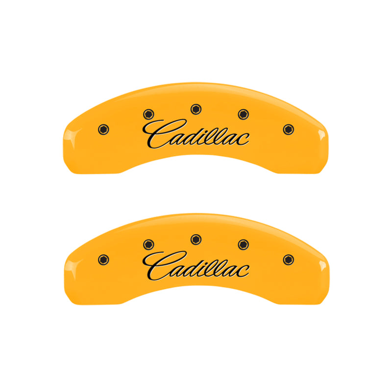MGP 4 Caliper Covers Engraved Front & Rear Escalade Black finish silver ch - Black Ops Auto Works