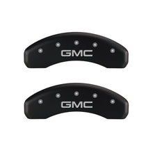 Load image into Gallery viewer, MGP 4 Caliper Covers Engraved Front &amp; Rear GMC Red finish silver ch - Black Ops Auto Works