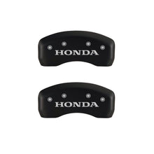 Load image into Gallery viewer, MGP 4 Caliper Covers Engraved Front &amp; Rear Honda Red finish silver ch - Black Ops Auto Works
