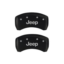 Load image into Gallery viewer, MGP 4 Caliper Covers Engraved Front &amp; Rear JEEP Red finish silver ch - Black Ops Auto Works