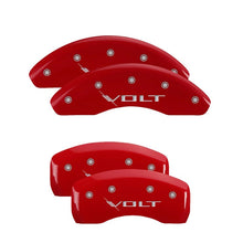 Load image into Gallery viewer, MGP 4 Caliper Covers Engraved Front &amp; Rear MGP Red finish silver ch - Black Ops Auto Works