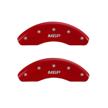 Load image into Gallery viewer, MGP 4 Caliper Covers Engraved Front &amp; Rear MGP Red finish silver ch - Black Ops Auto Works