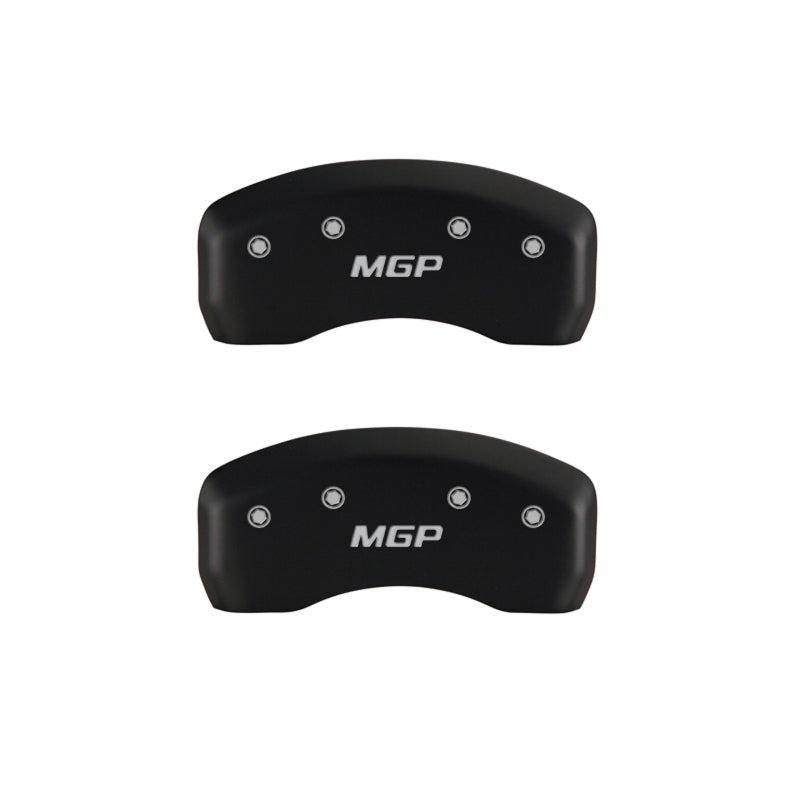 MGP 4 Caliper Covers Engraved Front & Rear MGP Red finish silver ch - Black Ops Auto Works