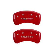 Load image into Gallery viewer, MGP 4 Caliper Covers Engraved Front &amp; Rear MOPAR Red finish silver ch - Black Ops Auto Works
