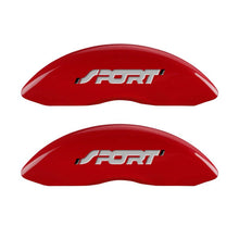 Load image into Gallery viewer, MGP 4 Caliper Covers Engraved Front &amp; Rear No bolts/Sport Red finish silver ch - Black Ops Auto Works