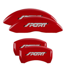 Load image into Gallery viewer, MGP 4 Caliper Covers Engraved Front &amp; Rear No bolts/Sport Red finish silver ch - Black Ops Auto Works
