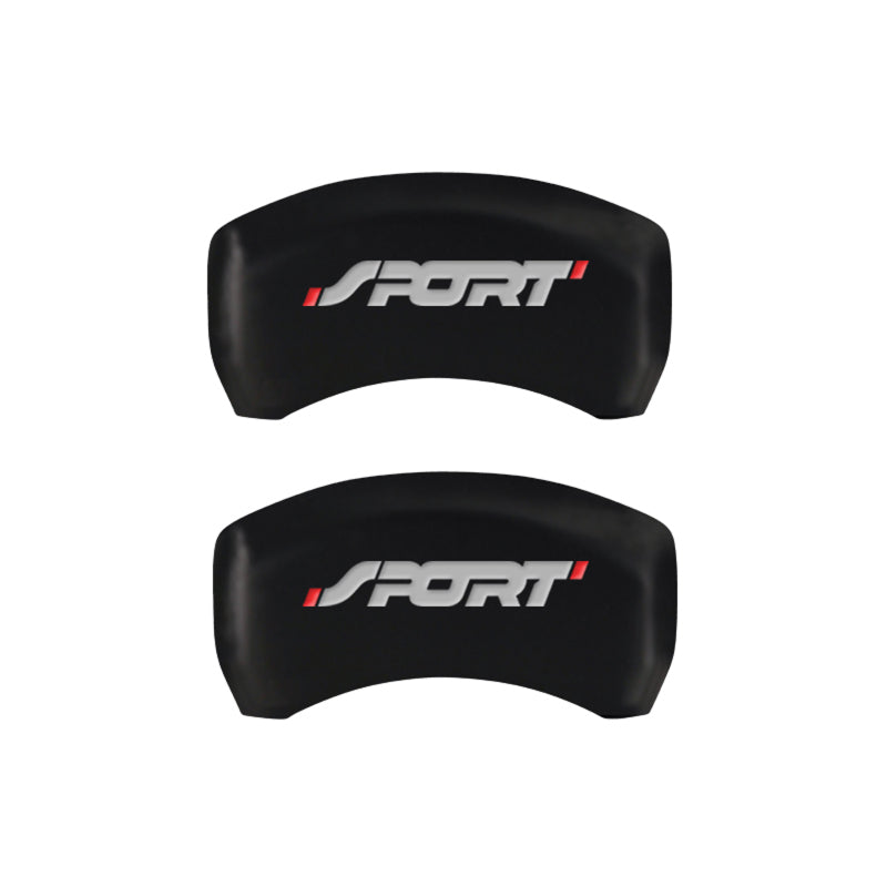 MGP 4 Caliper Covers Engraved Front & Rear No bolts/Sport Red finish silver ch - Black Ops Auto Works
