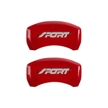Load image into Gallery viewer, MGP 4 Caliper Covers Engraved Front &amp; Rear No bolts/Sport Red finish silver ch - Black Ops Auto Works