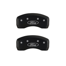 Load image into Gallery viewer, MGP 4 Caliper Covers Engraved Front &amp; Rear Oval logo/Ford Red finish silver ch - Black Ops Auto Works
