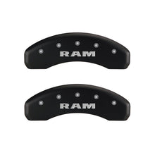 Load image into Gallery viewer, MGP 4 Caliper Covers Engraved Front &amp; Rear RAM Red finish silver ch - Black Ops Auto Works
