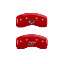 Load image into Gallery viewer, MGP 4 Caliper Covers Engraved Front &amp; Rear ST Red finish silver ch - Black Ops Auto Works