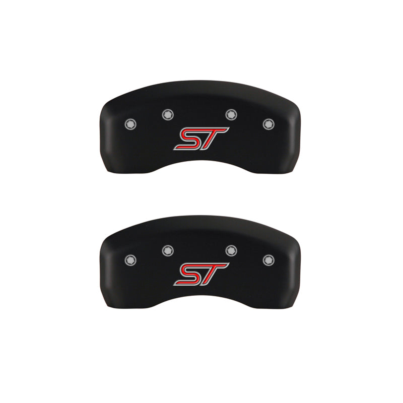 MGP 4 Caliper Covers Engraved Front & Rear ST Red finish silver ch - Black Ops Auto Works