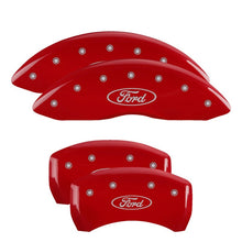 Load image into Gallery viewer, MGP 4 Caliper Covers Engraved Front &amp; Rear ST Red finish silver ch - Black Ops Auto Works