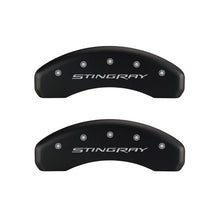 Load image into Gallery viewer, MGP 4 Caliper Covers Engraved Front &amp; Rear Stingray Red finish silver ch - Black Ops Auto Works