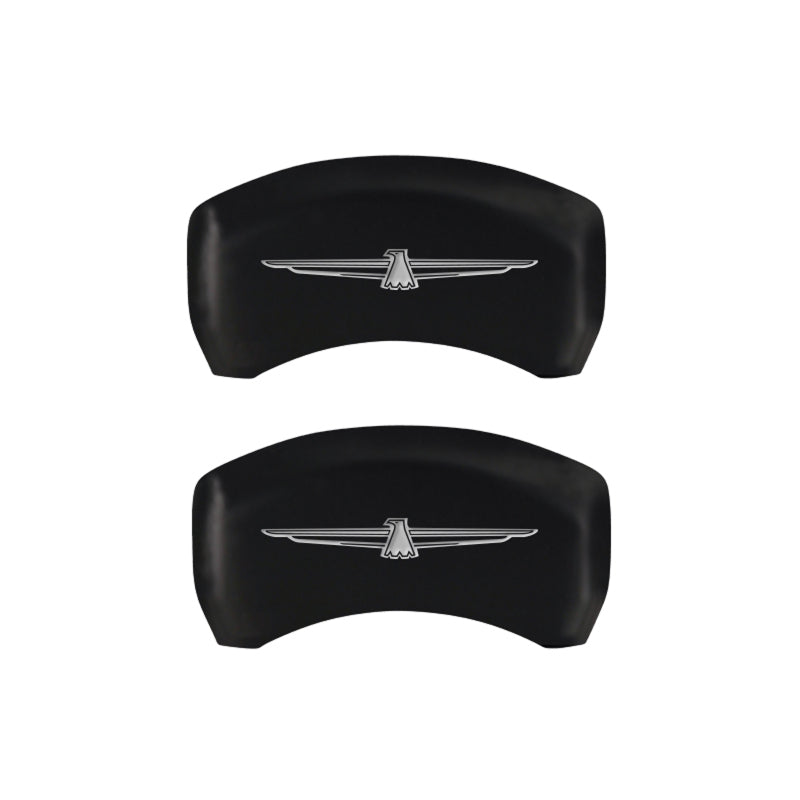 MGP 4 Caliper Covers Engrvd Front No bolts/Tbird Engrvd Rear/Tbird Emblem Red fnsh slvr ch - Black Ops Auto Works
