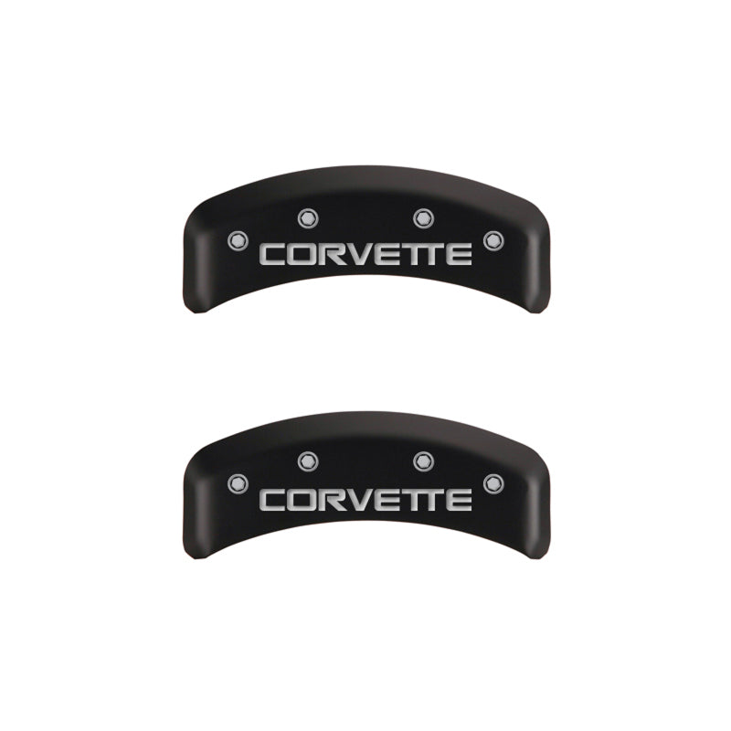 MGP 4 Caliper Covers Gloss Red Engraved with Corvette C4 (Full Kit 4 Pieces) - Black Ops Auto Works